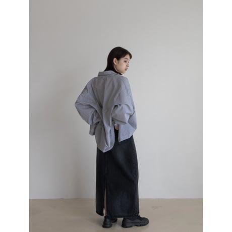 《予約販売》stripe over light shirt/2colors_nb0249