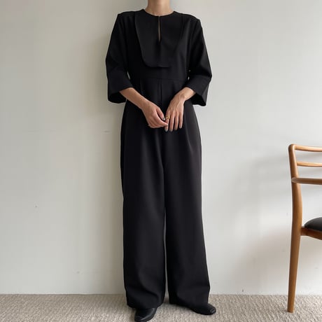 【nokcha original】rich jumpsuit/black_np0671