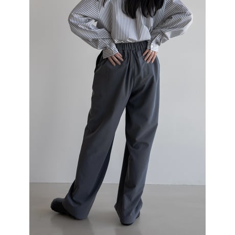 《予約販売》pin stripe tuck wide pants/2colors_np0973