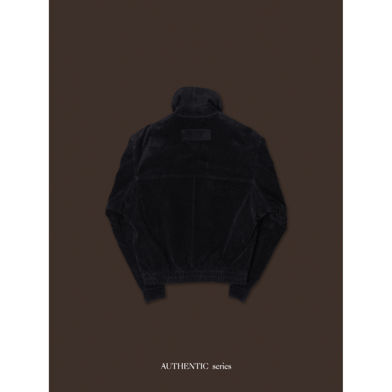 quilting liner real suède jacket/black AUTHENTIC series - quilting liner real suède