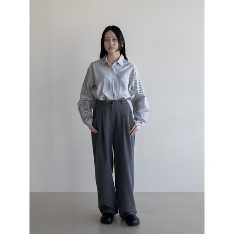 《予約販売》pin stripe tuck wide pants/2colors_np0973