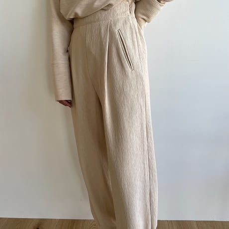 【nokcha original】jacquard slit hem pants_np0560