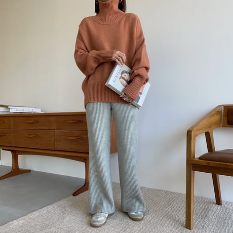 《予約販売》knit daily lib pants/2colors_np0514