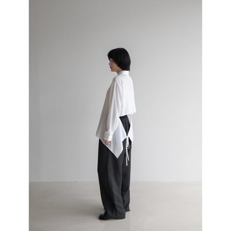 《予約販売》back accent silky shirt/2colors_nb0233