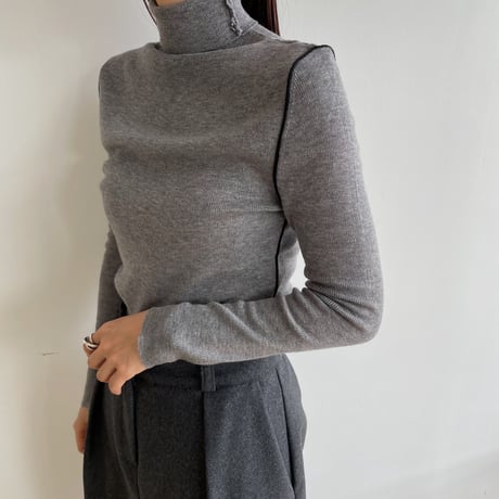 《予約販売》piping lib knit/2colors_nt1557