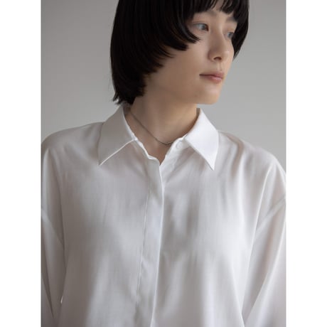 《予約販売》back accent silky shirt/2colors_nb0233