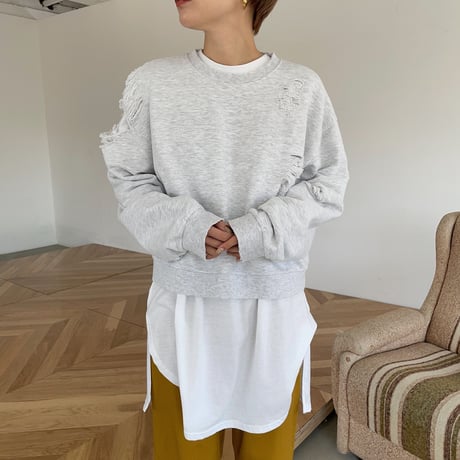《予約販売》damage crop mtm/2colors_nt0899
