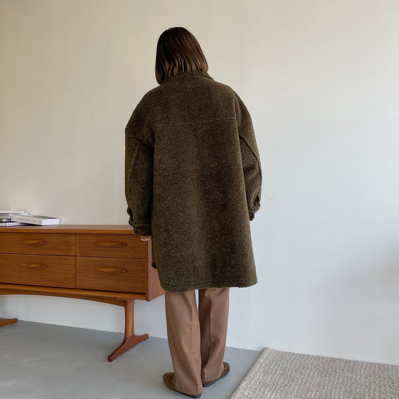 nokcha original】boa mouton jacket/khaki_no0187