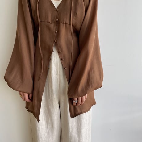《予約販売》lady sheer blouse/2colors_nb0133
