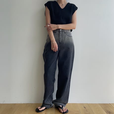 《予約販売》vintage like accent jeans/2colors_nj0083