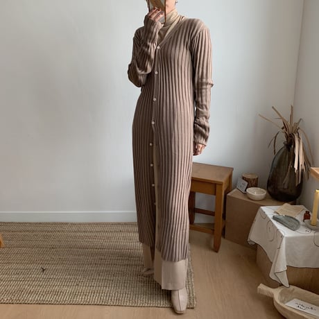✳︎予約販売✳︎lady knit long cardigan/2colors_nd0040