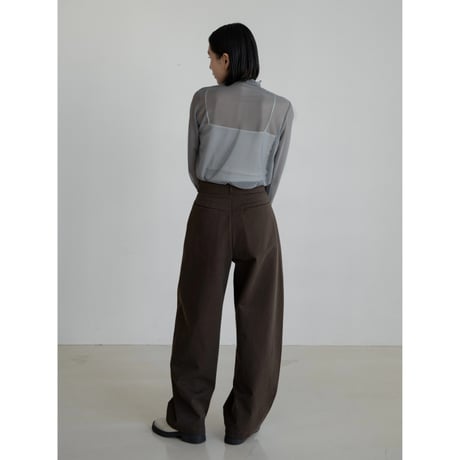 《予約販売》accent hem sheer tops/3colors_nt2243