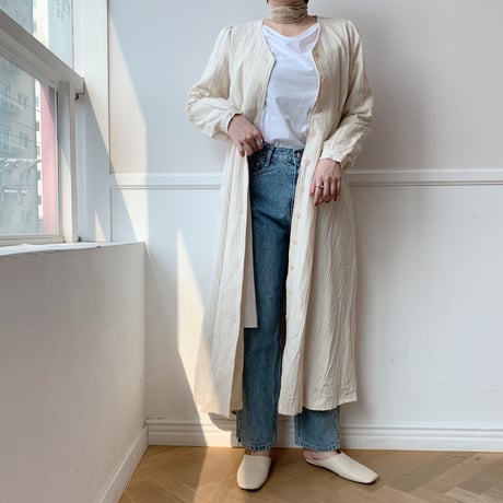 【NOKCHA  original】2way detail long ops/ivory
