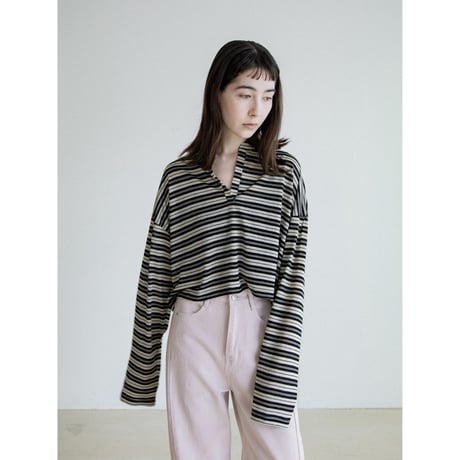 《予約販売》croped border tops_nt2585