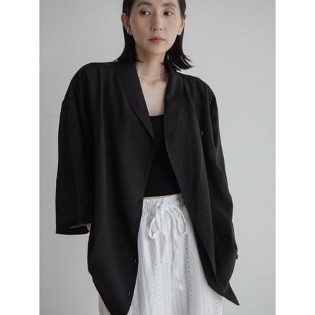 《予約販売》shawl collar sheer jacket_no0462