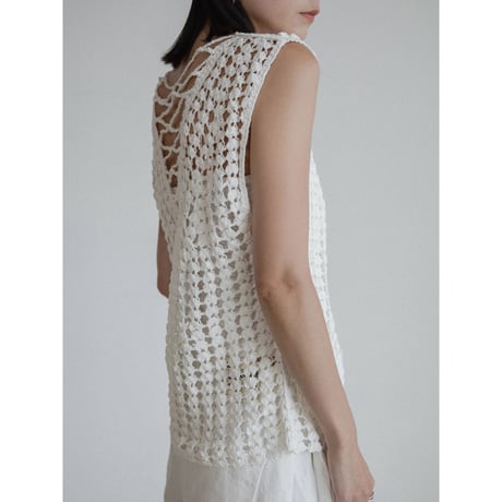 《予約販売》back accent crochet sleeveless_nt2346