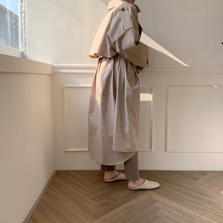 【NOKCHA  original】over trench coat /light beige_no0006