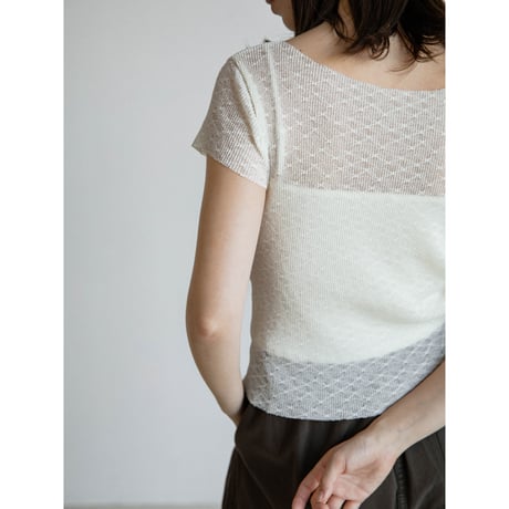 《予約販売》sheer jacquard tops/2colors_nt2579