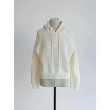 《予約販売》henley neck raglan knit hoodie/2colors_nt2458