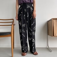 【nokcha original】nuance pattern pants/black_np0421