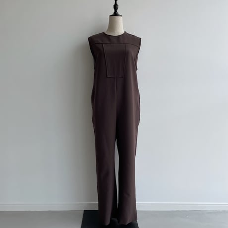 【nokcha original】quality lady jumpsuit/deep brown_np0423
