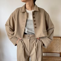 【nokcha original】half minimal jacket/beige_no0148