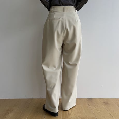 【nokcha original】three tuck wide pants/ivory_np0766