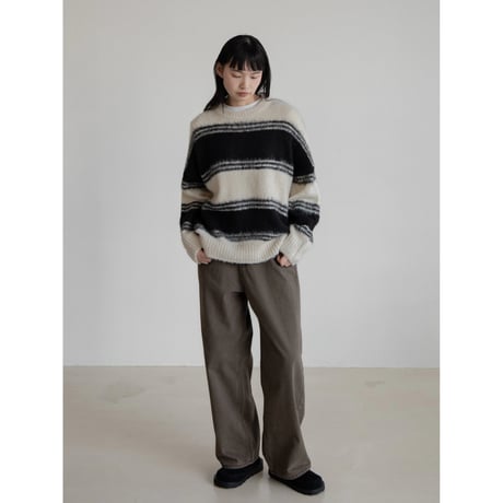 《予約販売》mulch border knit pullover/2colors_nt2195
