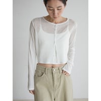 《予約販売》sheer minimal knit cardigan/2colors_nt2554