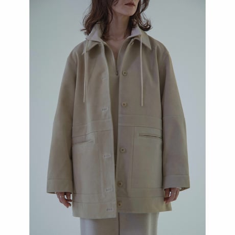 - AUTHENTIC series - real suède rich jacket/écru_an0014
