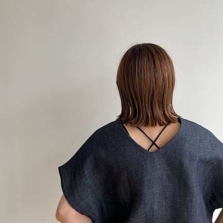 《予約販売》french minimal linen tops/2colors_nt1414