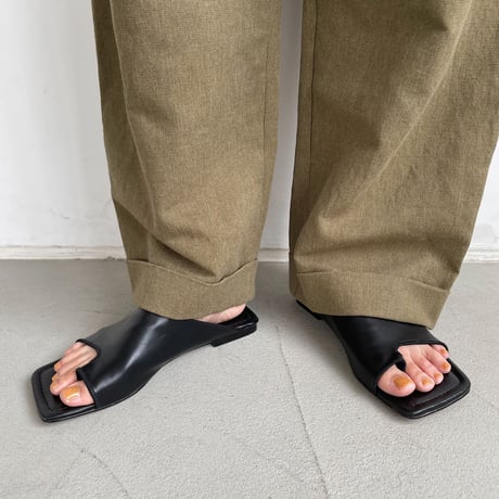 【nokcha original】 linen tuck cocoon pants/khaki_np0399