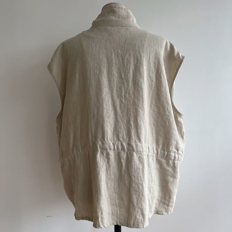 《予約販売》linen military vest_nt1333