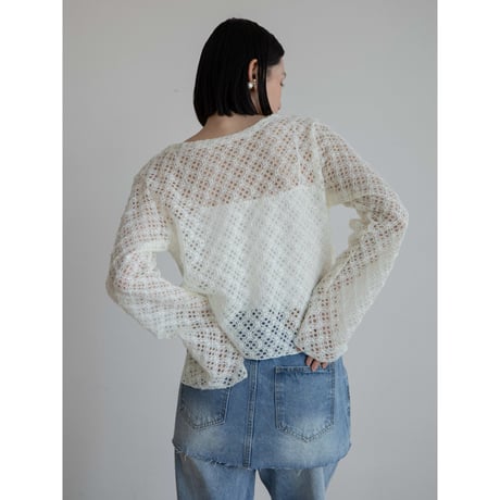 《予約販売》crochet minimal knit tops/2colors_nt2251