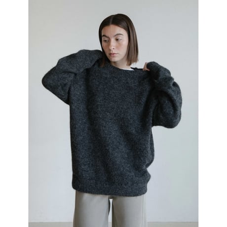 《予約販売》melange over knit hoodie/2colors(unisex)_nt2482