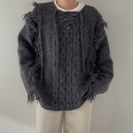 《予約販売》damage over knit/3colors_nt1910