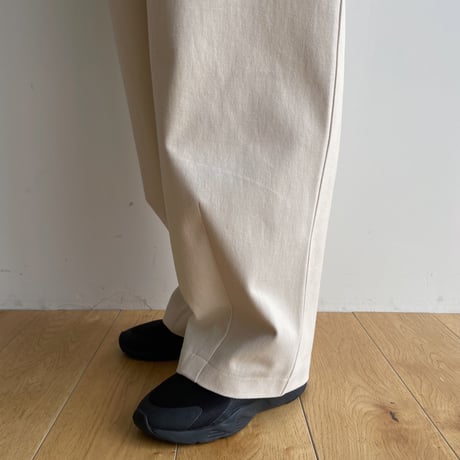 【nokcha original】tuck oval twill pants/ 2colors_np0924