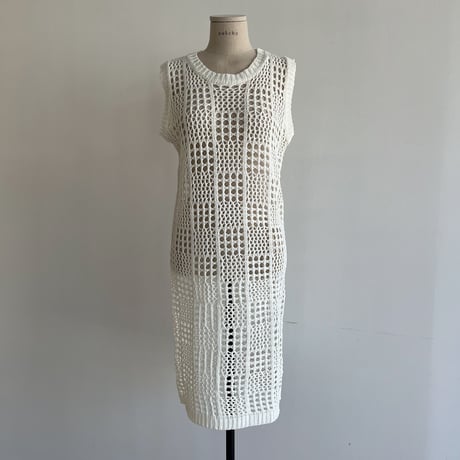 《予約販売》knit mesh long one-piece/2colors_nd0137