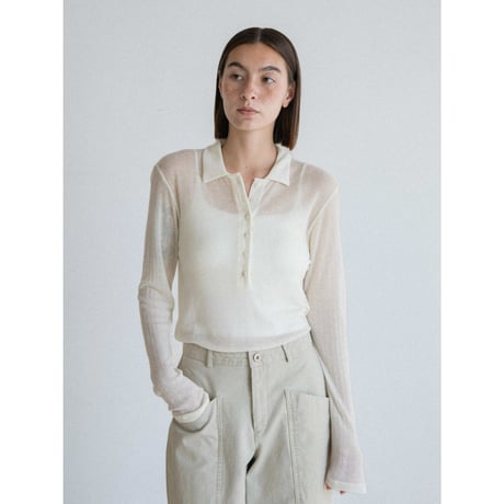 《予約販売》henry neck sheer tops/3colors_nt2568