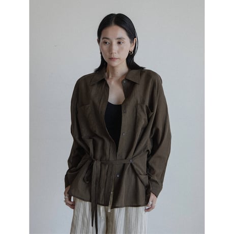 《予約販売》2way raglan sleeve sheer shirt/2colors_nb0319