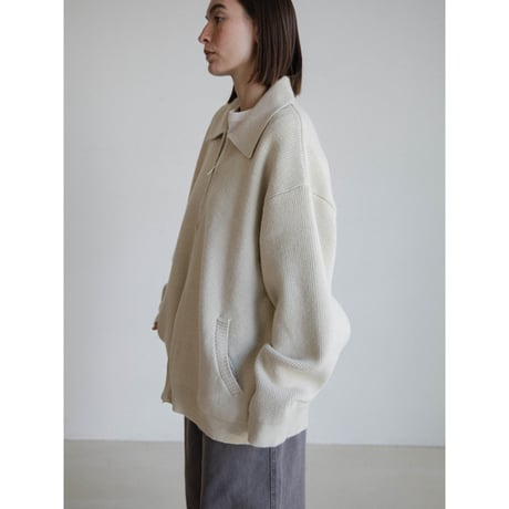 《予約販売》double zip over knit cardigan/2colors(unisex)_nt2481