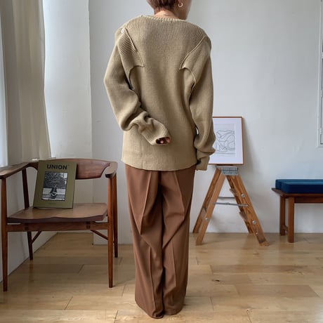 《予約販売》unique shoulder knit/2colors_nt0641