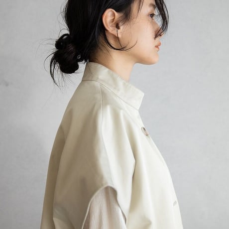【nokcha original】jacquard over blouse/ivory_nb0041