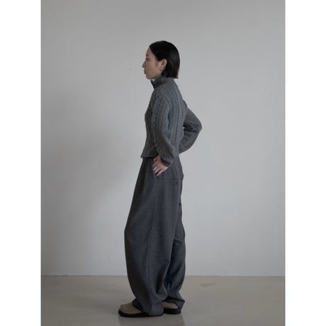 《予約販売》cable zip knit cardigan/2colors_no0394