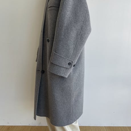 【nokcha original】HAND MADE oval coat/melange gray_no0305