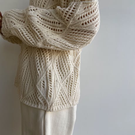 《予約販売》pattern low gauge knit/2colors_nt1614