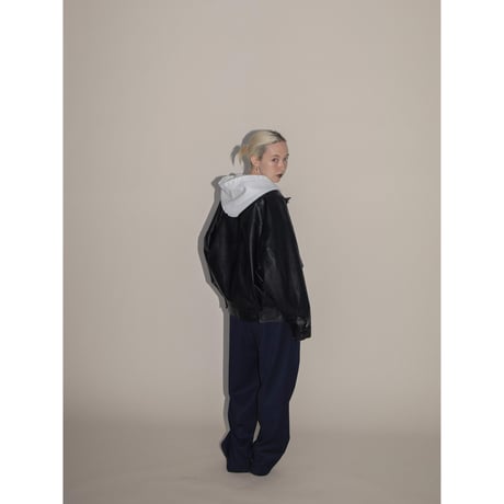 - AUTHENTIC series - old like eco leather jacket/black_an0001