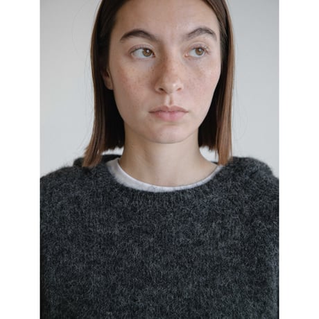 《予約販売》melange over knit hoodie/2colors(unisex)_nt2482