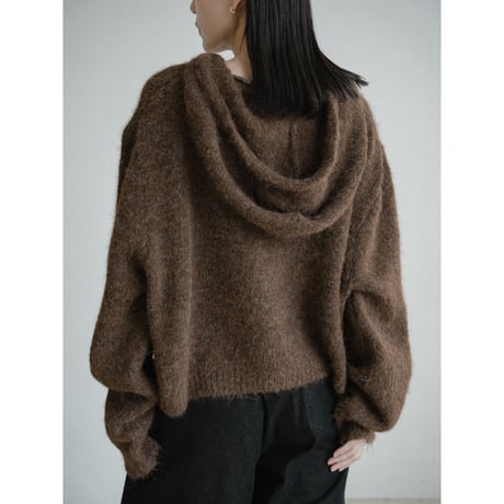 《予約販売》over knit hoodie/2colors_nt2432