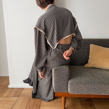 【nokcha original】geometric back open ops/black_nd0094